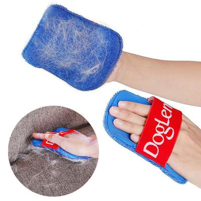 China Manual 1 Pair Pet Hair Lint Remover Cat Dogs Hair Lint Remover Gloves Sweep Sofa Car Carpet Clean Brush Gloves for sale