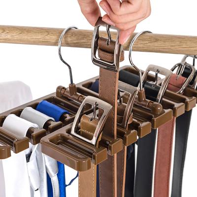 China Rotating Wardrobe Modern Belt Hanger Belt Hanger Multifuctional Scarf Rack Hanger Cabinet Storage Home Holder for sale