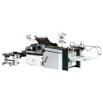 China HXCP Printing Press Paper Folding Machine with Air Suction Stack Feeder 4 Flat Loops 3 Knives Drawing a4 Art Combi-Folding Machine for sale