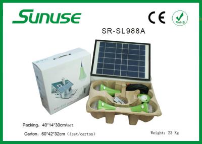 Chine Long système d'éclairage à la maison solaire de panneau solaire de la durée de vie 12W avec des ampoules de 3W*3pcs LED à vendre