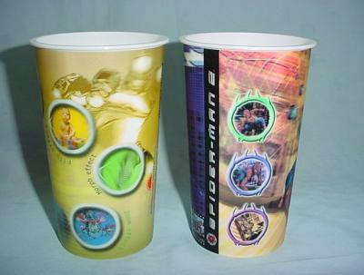 China Taza plástica lenticular LENTICULAR PLÁSTICA de la comunión de la taza del OEM 3D PP con efecto cambiante de mudanza del tirón 3d en venta