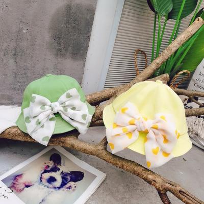 China JOINT Korean New Children's Hat Summer Travel Beach Sunscreen Bow Hat for sale