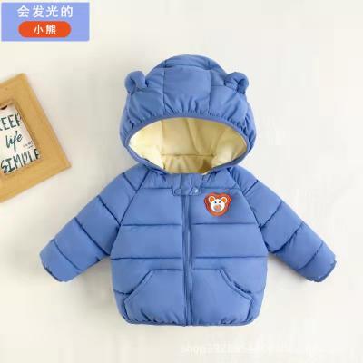 China 2021 Spandex/Polyester Winter Plus Velvet Thickened Baby Down Padded Jacket Children's Clothing For Infants And Toddlers for sale