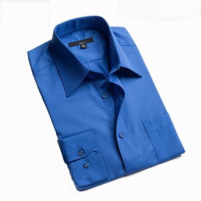 China Business Professional Formal Shirt No Ironing Cotton/Polyester Fiber Men's Shirt Slim Fit Long Sleeve Shirt for sale