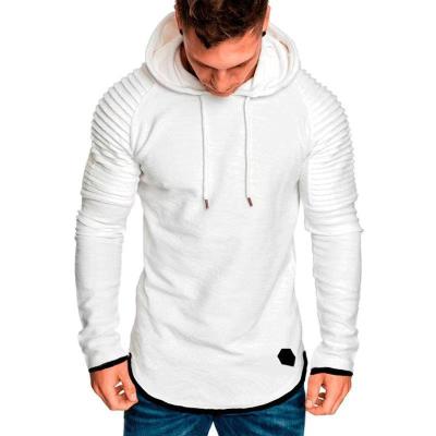 China Wool Mens Round Neck Sleeve T-shirt Thin Stripe Pleated Quilting Hooded Mens Wear / Squishy Along for sale