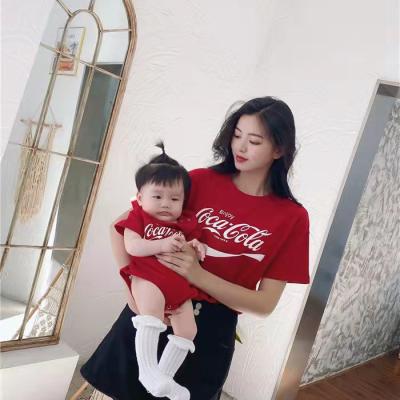 China New parent-child anti-static equipment summer net red with one sleeve men's and women's short T-shirt children's wear climbing equipment one set one fa for sale