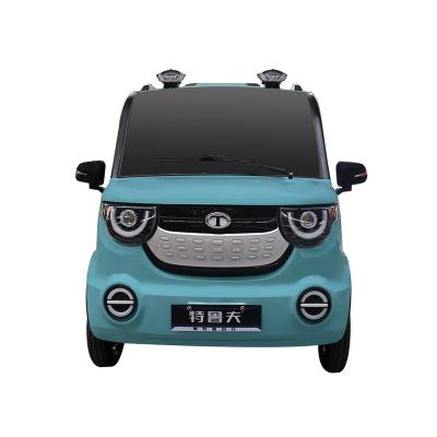 China Latest Model 4 Leather Wheels Mini Car Good Quality Electric Mini Vehicle for sale