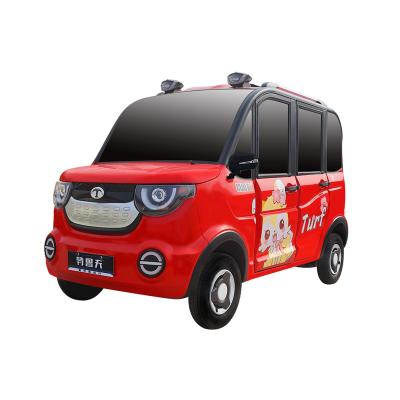 China Deft Leather Mini New Electric Car Four Wheel Design 4 Wheel Electric Quadricycle for sale