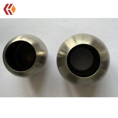 China Industrial low carbon steel hollow ball for ball joint holders with diameter 76*3mm | steel ball with hole for sale