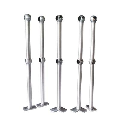 China Modern Industrial Hot Dipped Galvanized Steel Stair Handrail Pipe Railing Post for sale