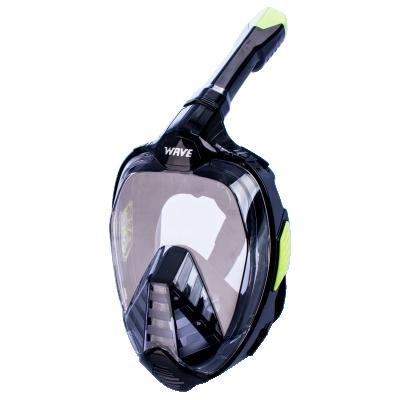 China 180 Panoramic Pink / Black Professional Dry Top Full Face Camera Diving Underwater Mask for sale