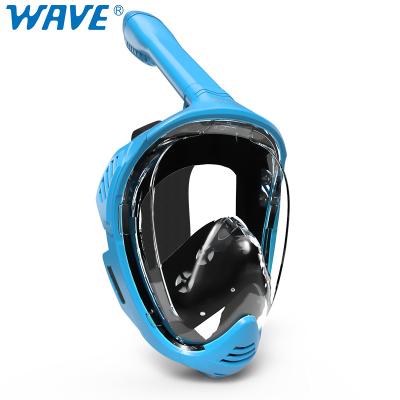 China Snorkeling 2021 Warm Upgraded Full Face Snorkel Masks , 180 Degree View Antifoil Snorkeling Mask for sale