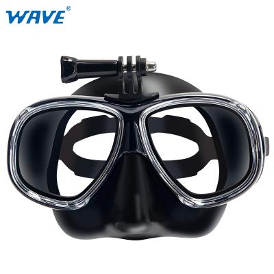 China Canton Vanguard Snorkling Diving Mask Snorkel Mask Gopro Deep Camera Scuba Diving Tempered Glass Scuba Mask for sale