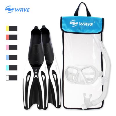 China Fashionable Guangzhou Vanguard Free Breathing Scuba Fin and Snorkel Fins Snorkel Mask Diving Set for sale