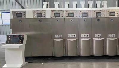 China 80kw runzelte Kasten-Maschine halb automatischen Flexo-Drucker Slotter Die Cutter zu verkaufen