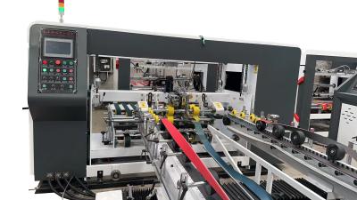 China Flexo runzelte Ordner Gluer-Karton-Kasten-Falte und Klebenmaschine 12kw zu verkaufen