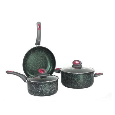 China Sustainable COOL FORGED SERIES pressed aluminum nonstick cookware set for sale