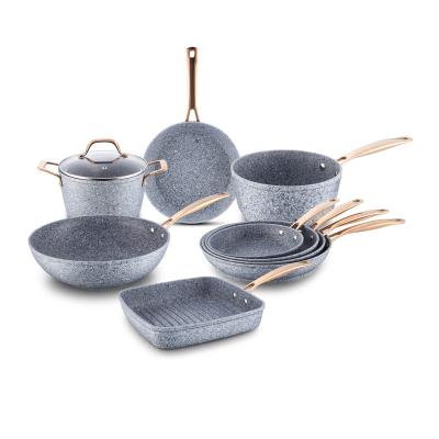 China Sustainable Forged Aluminum Cookware Set Royal 7 Series for sale