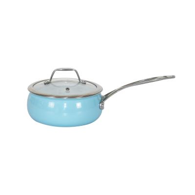 China SUSTAINABLE GIRL'S BIG SAUCE CASSEROLE MILK non-stick POT pressed aluminum cookware for sale