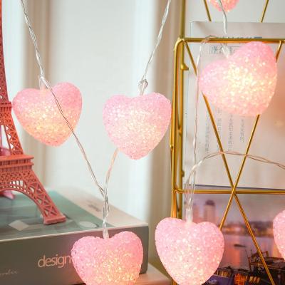 China New Arrival Durable Heart Shape LED Light String Lights Battery Box For Wedding Party Decoration Lantern Pendant for sale