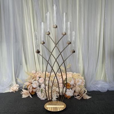 China New Style 7AM Gold Mermaid Wedding Centerpiece Tall European Tail Candle Holder For Wedding Candelabra Centerpiece Decor Candlestick for sale