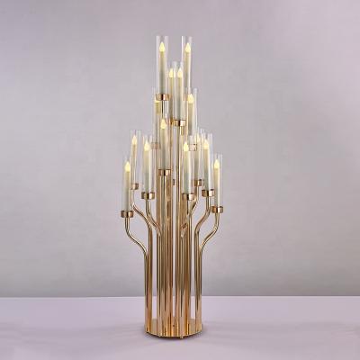 China European Hot Sale 4 AM Sconce Gold Metal Candelabra Wedding Centerpieces and Table Decoration for Sale for sale