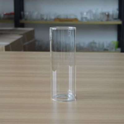 China Durable 500ml Tall Borosilicate Glass Upright Candle Container For Home/Restaurant/Church Use for sale