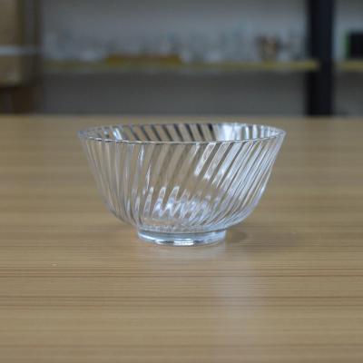 China Viable delicate ribbed embossed small glass bowl for brand promotion for sale