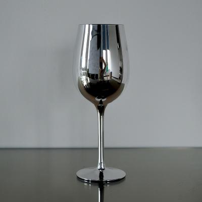 China / Wine Glass Silver Electroplating Cup With 16oz Volume for sale