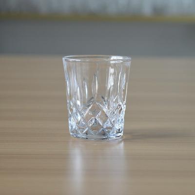 China / Cheap Etched Diamond Pattern Shot Glass With 50ml Volume for sale