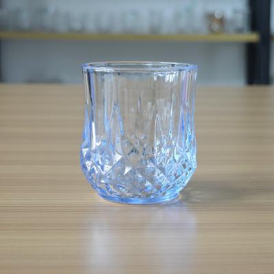 China / Hot Selling Blue Sprayed Glass Whiskey Mug Set for sale