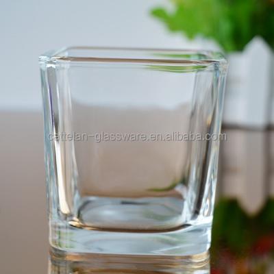 China Durable Clear Square Glass Jar With 200ml Capacity From Bengbu Cattelan Glassware for sale