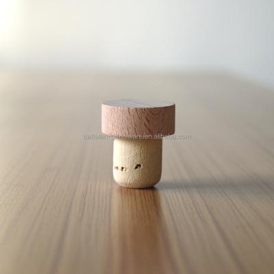 China Non Spill Hot Selling Wooden Stopper Nature Cork For Liquor Bottles for sale