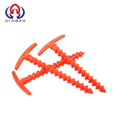 China Factory Nnylon Screw Tent Peg Stakes Nail Outdoor Camping Tent Peg Plastic Strong Peg 145*67*17mm Outdoor Camping Trip Tent for sale