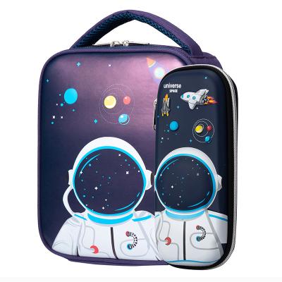 China Bpa Free Bpa Free Cooler Bag Cartoon B1030-4 High Quality Dinosaur Kids Space Waterproof Insulated Kids Lunch Box Bag for sale