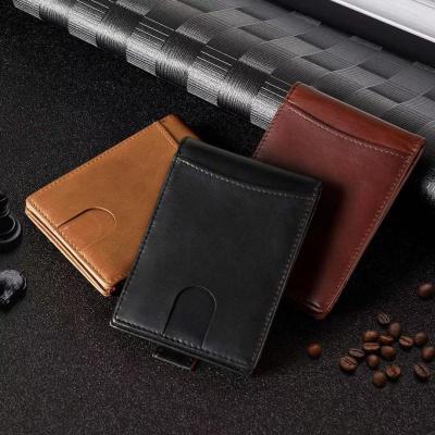 China 2021 RFID Fiber B915-12 Front Pocket Carbon Men Wallet Slim Rfid Blocking Wallet For Men With Money Clip for sale