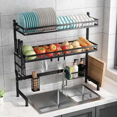 China Workable 2 Tier Dish Rack Kitchen Organizer Dish Drying Rack Above The Kitchen Sink Countertop Storage Racks And Racks Kitchen Accessories for sale