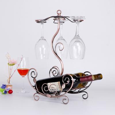 China Viable multifunctional wholesale and retail free metal red wine rack for sale