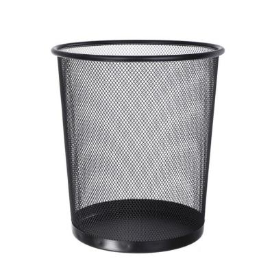 China Sustainable Mesh Wastebasket Metal Wire Garbage Bin For Office Home Bedroom for sale