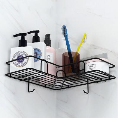 China Viable Adhesive Wall Mouted Kitchen Bathroom Shelving Shelf Storage Adhesive Organizer for sale