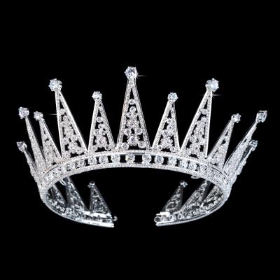 China Copper ; Brass; Zirconia; Manufacturer Designed Baroque Rhinestone Miss World Tiara Cubic Zirconia Crown For Women BC3101 for sale