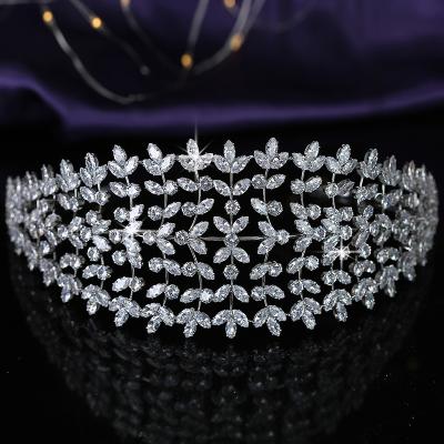 China Brass Tiaras And Crown Echsio Cute Romantic Women Wedding Hair Comb Headband Party Hair Jewelry Zircon Bridal BC5134 Corona Princesa for sale