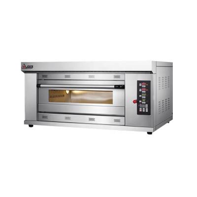 China Wholesale Commercial Bread Bakery Machine Original Manufacturer 2 Deck Use 1 Tray Bread Gas Oven With Steam for sale