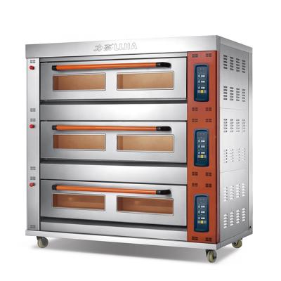 China Bread Bakery Machine Customized Restaurant Use 2 Deck 6 Trays Commercial Gas Oven For Bakery Pizza for sale