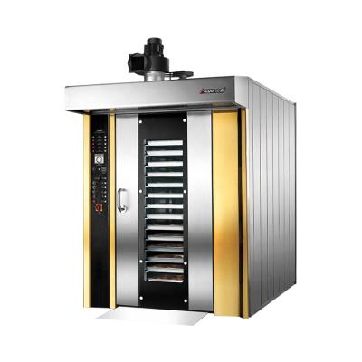 China Original Bread Bakery Machine China Factory Customized 32 Tray Gas Electric Diesel Rotary Rack Oven for sale