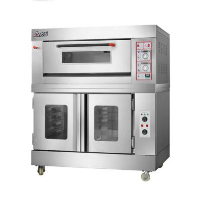 China Hotels Use Combination Stainless Steel Commercial Electric Deck Oven With Proofer Hood for sale