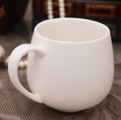 China Big Belly Stocked Mugs, Plain White Color Mugs For Coffee, Milk Or Tea for sale