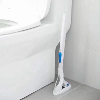 China Modern disposable toilet cleaning brush and holder for sale