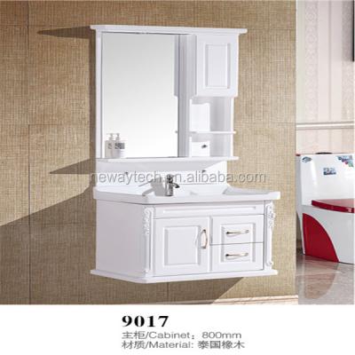 China Environmental Friendly Hot Selling Wooden Single Sink Bathroom Vanity With Side Cabinet for sale