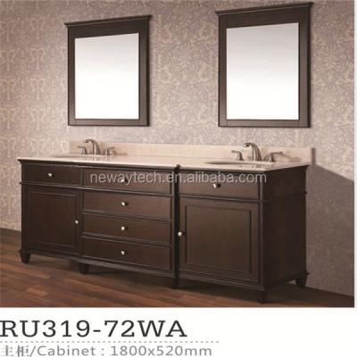 China Environmental Friendly Modern Free Standing Bathroom Vanity Solid Wood High End Bathroom Furniture for sale